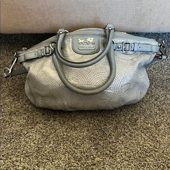Coach Handbags - Coach Gray Metallic handbag